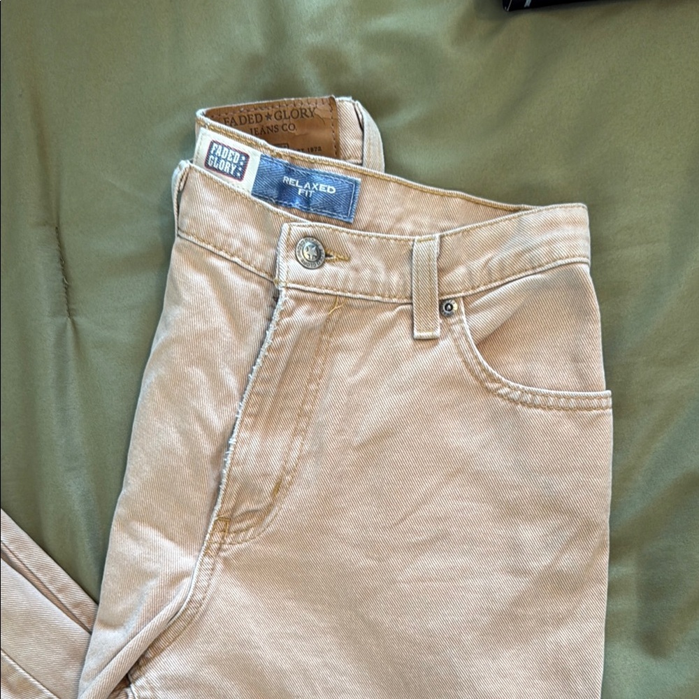 Faded Glory Tan Relaxed Fit Pants